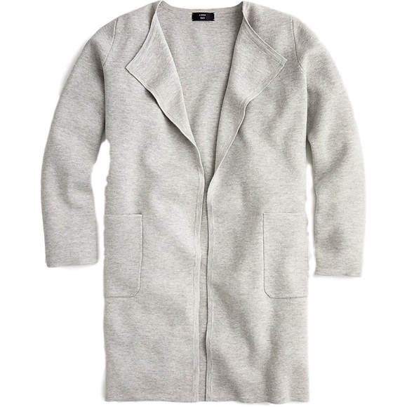 J. Crew Sweaters - J. Crew Juliette Collarless Sweater Blazer Grey L